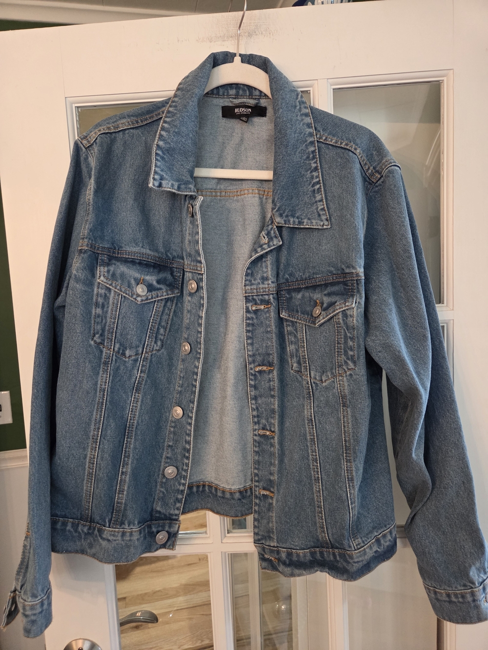 Classic Women's Blue Denim Jacket by Hudson Jeans - Size 1X